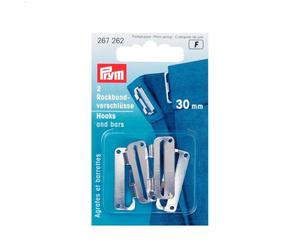 Agrafes et barrettes plates pour jupes 30mm - Prym 267262