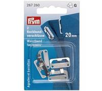 Prym Agrafes et barrettes plates pour jupe – nickelé blanc 20 mm