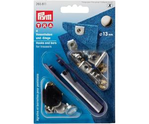 Agrafes et Barrettes sans couture - 13mm Argenté - Prym 265811