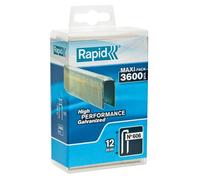 Rapid, 40303093, Agrafes N°606, Longueur 12mm, 3600 pièces, Pour charpenterie et matériaux résistants, Fil galvanisé enduit de résine, Haute performance Gris