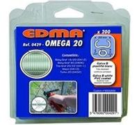 Agrafes galvanisées Omega 20 EDMA - plastifié blanc - 200 pièces - 429 Blanc G