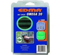 EDMA Agrafes pour grillage Omega 20 - galvanisées plastifiées vertes - 1000 pièces