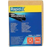 Rapid Agrafes à grillage VR22 – Acier galvanisé, PET noir, 5–11 mm, 1600 pièces