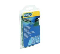 Rapid Agrafes à grillage VR16 – Acier galvanisé plastifié vert, 2–8 mm, 1390 pièces, sous blister