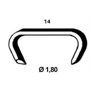 Agrafes Hog Ring - Galva - 14mm