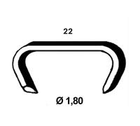 Agrafes Hog Ring - Galva - 22mm