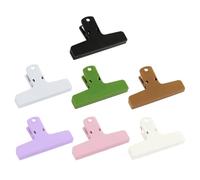 Agrafes magnétiques en métal multi de couleur, 7 Pièces, Pince Sachet Alimentaire Magnétique, Pince de Fermeture Étanche, Clip de Tableau Blanc Magnétique, pour l'Emballage de Cuisine Snack Bonbons