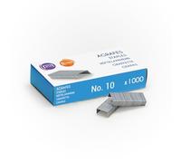 Agrafes N°10 acier galvanisé, Boîte de 1000, Compatible agrafeuse N10