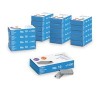 Agrafes N°10 acier galvanisé, Compatible agrafeuse N10, Lot de 20 Boîtes de 1000, 20000 Agrafes