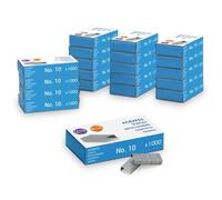 Agrafes N°10 acier galvanisé, Compatible agrafeuse N10, Lot de 20 Boîtes de 1000, 20000 Agrafes