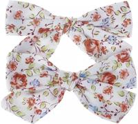 Agrafes Papillons-blancs/fleurs KP19307