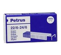 Boîte De 1000 Agrafes Galvanisées Type 22/6 - 24/6 Pour Agrafeuses De Bureau Petrus
