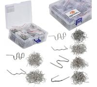 Agrafes plastiques Rosfix, 6 types, 1200 pièces dans une boîte plastique