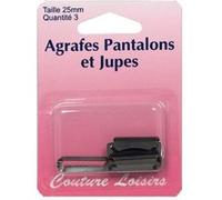 Agrafes pour Pantalons et jupes - 25 mm- Distrifil(...) - B Noir B Noir G
