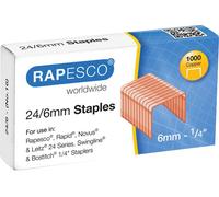 Agrafes RAPESCO 24/6 en cuivré 1.000 pièces