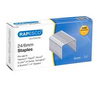 Agrafes RAPESCO 24/6 mm zinguées 5.000 pièces
