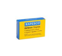 Agrafes - RAPESCO - 26/6mm - Boîte de 1000 - Galvanisées - Haute qualité