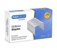 Agrafes - RAPESCO - 53/6mm - Boite de 5000 - Galvanisées - Compatibles série 23