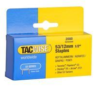 Agrafes TACWISE 53/12 mm zinguées 2.000 pièces