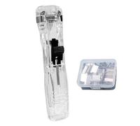 Agrafeuse à clip Push Binder Capacité de 45 feuilles avec 50 recharges métalliques | Agrafeuse à pince de voyage réutilisable, pour enseignant, bureau, école, salle de ureau à domicile, papet