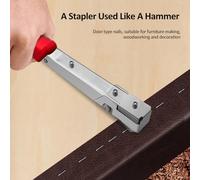 Agrafeuse à main avec marteau, agrafeuse manuelle, cloueuse pour la production de meubles, menuiserie, décoration intérieure, câblage fixe, acier allié, 29,7 cm