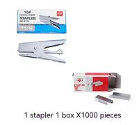 Agrafeuse À Main En Métal Pour Livre,1 Ensemble,Grande Agrafeuse Sans Aiguille,Agrafeuse Pour Papier - Type Stapler With Staples