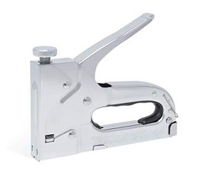 Agrafeuse à main Takkurat 44 - L'agrafeuse multifonction 4 en 1 traite les agrafes à fil plat, les agrafes d'arc, les clous et les broches d'agrafes pour attacher des bandes décoratives, des câbles, des tissus et plus encore.