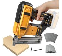 Agrafeuse à onglets à batterie 2-en-1 sans balais, pistolet à clous électrique, agrafeuse 18GA, cloueur à onglets pour Dewalt avec 1000 clous, 1000 agrafes pour DIY ébénisterie (sans batterie)
