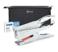 Rapesco 1626 Porpoise ONE Pince Agrafeuse à Mécanisme Bypass avec Germ-Savvy Sac et 1000 Agrafes 24/8 mm Taille UNIQUE pour une Capacité de 2-45 Feuilles, Chrome