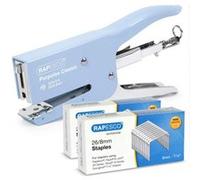 Rapesco Pince Agrafeuse Porpoise (Bleu) &2 Boîtes De 5000 Agrafes 26/8 Mm