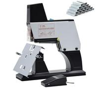 Agrafeuse automatique, machine de reliure électrique portable avec protection contre les bourrages pour reliure de livres et magasins graphiques, design A3 à point plat, idéal pour une utilisation au