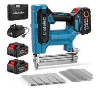 Agrafeuse Cloueuse 2-En-1 Sans Fil, Moteur Sans Balai & 2 Batteries 4,0 Ah, Livré avec 1700 Clous et 2500 Agrafes Offerts