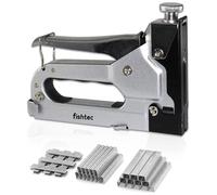 FISHTEC - Agrafeuse cloueuse multifonction 3 en 1 - Agrafage mural câbles et clouage - Force réglable corps métal robuste - 1200 agrafes et clous inclus - Bricolage décoration DIY