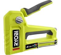 Agrafeuse cloueuse 4 en 1 - RYOBI - Agrafe T50 et T25 jusqu'a 14 mm, agrafe JT21 jusqu'a 10 mm, pointe 18G jusqu'a 15,8 mm