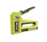 Ryobi Agrafeuse-cloueuse 4-en-1 RHFST4IN1, manuelle, corps métal, T50/T25/JT21, pointes 18G
