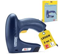 Agrafeuse-Cloueuse Électrique Rapid E100 | Agrafeuse de Tapissierie 2-en-1 pour Projets de Bricolage | Conception Légère, Ergonomique, Pour Agrafes de n°53/6-14mm et Clous n°8 de 15mm - (5001699)