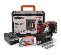 WORX - Agrafeuse / Cloueuse de finition sans fil 20V - 2Ah- WX843 (Livree avec batterie et chargeur, agrafes type 53/clou de