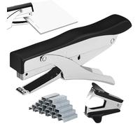 Agrafeuse de bureau avec 5000 agrafes et extracteur d'agrafes, capacité de 35 feuilles, grande agrafeuse à main, pour bureau, école, maison, bureau, accessoires