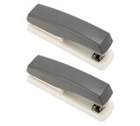 Agrafeuse de bureau robuste, portable, compacte avec un design ergonomique. Attachement rapide et double valeur, adapté à un usage domestique, scolaire ou bureau. (GREY)