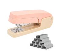 Agrafeuse de bureau rotative à 360° avec 1000 agrafes standard de 2,5 cm, petite agrafeuse compacte à bras oscillant pour capacité de 25 feuilles, livret, documents, reliure, brochures, papiers