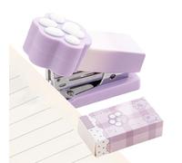 Agrafeuse de poche, agrafeuse de papeterie en forme de griffe de chat, agrafeuse portable - Pour reliure de 2 à 15 feuilles, pour faveurs de fête de Noël, utilisation au bureau, à l'école, en classe