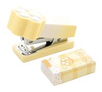 Agrafeuse de voyage - Cadre en polymère de zinc et métal - Relieuse portable compacte - Système de serrage à papier léger - Organiseur de bureau pour bureau, école, salle de classe, étudiants, études