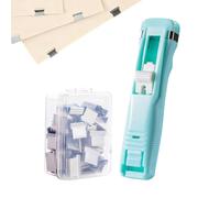 Agrafeuse distributeur à pince - Outil de rangement à pince, système de libération de rangement peu encombrant, structure durable du conteneur, dispositif de sécurité de documents facile à presser |