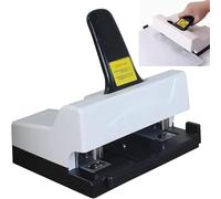 Agrafeuse double tête, agrafeuse standard à double trou et double clou, profondeur d'alimentation : 2 à 15 mm, permet de commander de 2 à 50 pages, agrafeuse simple et économique, idéale pour le burea