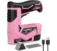 Agrafeuse électrique 4 V, cloueuse et agrafeuse sans fil 5 en 1 T50 Brad | Batterie 2000 mAh, plus de 1200 prises par charge, cuisson simple et continue, pour bois, tissus d'ameublement