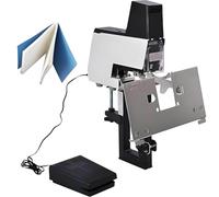 Agrafeuse électrique, agrafeuse Automatique Rapide 106, Reliure de 2 à 30 Feuilles avec pédale, épaisseur réglable 100 mm, intensité réglable de 1 à 9 Niveaux.
