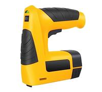 Agrafeuse électrique agrafeuse sans fil cloueuse meubles agrafeuse for cadre agrafes travail du bois USB Rechargeable avec 2500 pièces clou(Yellow with nails)