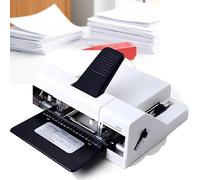 Agrafeuse éLectrique Double TêTe, Agrafeuse De Bureau A5/A4/A3/16k/18k, Robuste, éPaisseur De Reliure : 50 Feuilles, Silencieuse Et Sans Bourrage, Marge De Reliure RéGlable, Aiguille Type 24/6, 24/8