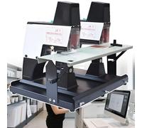 Agrafeuse électrique, machine à relier automatique rapide avec pédale, épaisseur réglable jusqu'à 100 mm, 1 à 9 niveaux d'intensité, idéale pour la maison, l'école, le bureau et le travail
