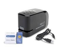 Rapesco Agrafeuse électrique 626EL – Agrafage automatique, double alimentation USB/Batterie – Noir